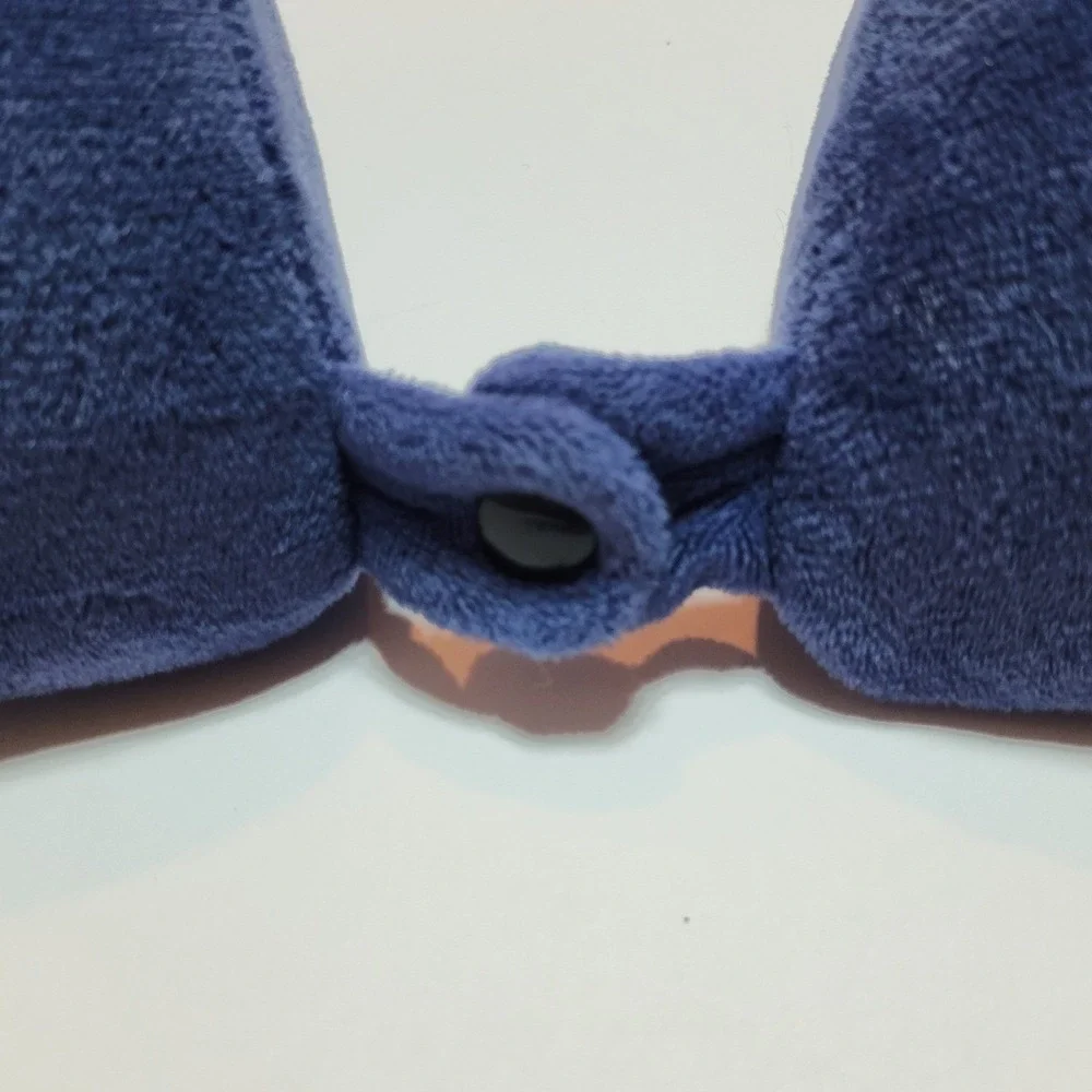 Springs Global Blue Memory Foam Travel Neck Pillow Plush Mesh Zippered Cover
